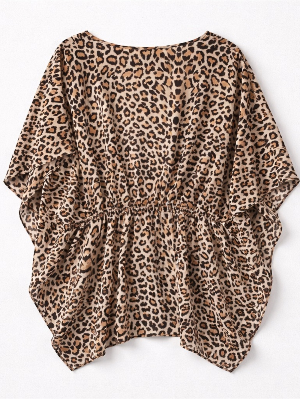 Brian & Em Leopard Print Tie-Front Swim Coverup | 1X - Picture 3 of 8